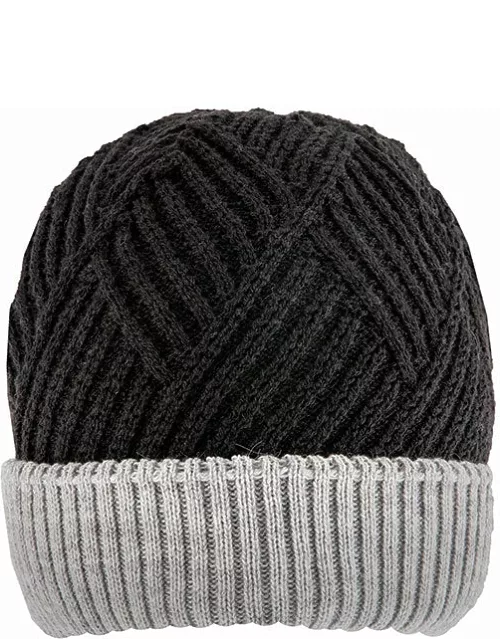 Dents Women'S Patchwork Cable Knit Beanie Hat In Black
