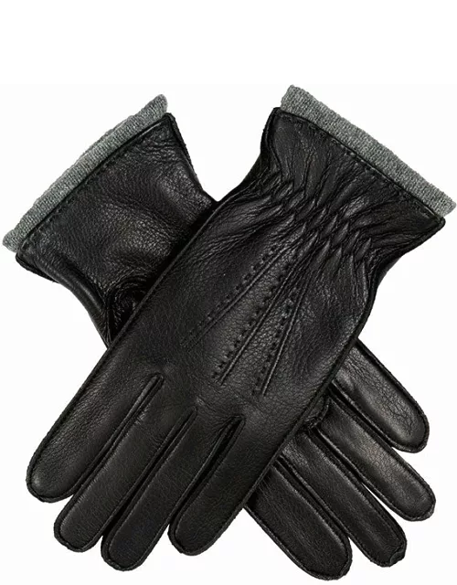 Dents Women'S Cashmere-Lined Deerskin Leather Gloves In Black