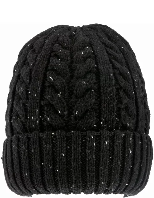 Dents Men'S Cable Knit Wool Blend Knitted Beanie Hat In One