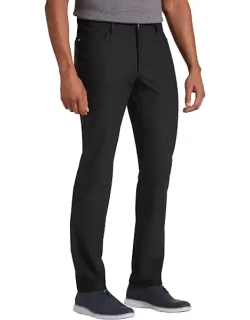 Awearness Kenneth Cole Men's Slim Fit 5-Pocket Tech Pants Black