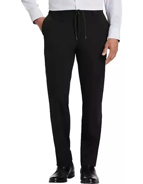 Awearness Kenneth Cole Men's Knit Slim Fit Suit Separates Pants Black