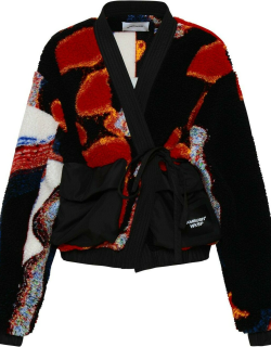 AMBUSH Jacquard Kimono Teddy Cardigan Jacket
