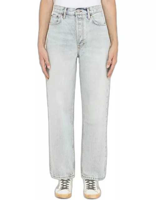 90's Crop Low Slung jeans in blue cotton