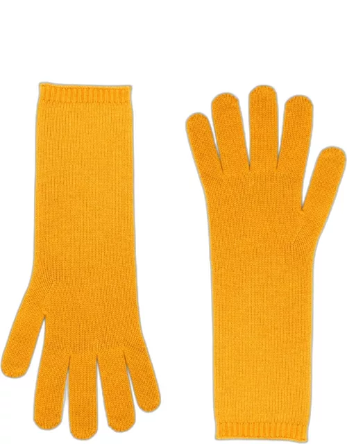 Yellow wool and cashmere glove