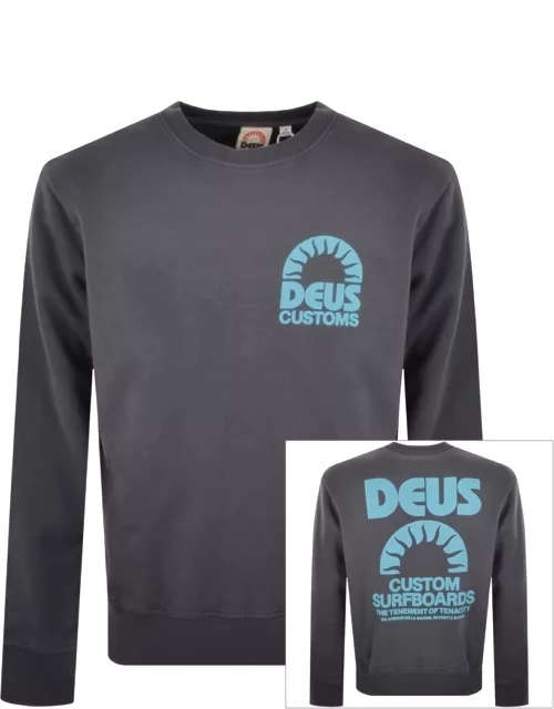 Deus Ex Machina Crew Neck Melodies Sweatshirt Grey