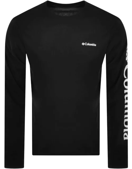 Columbia Basic Logo Long Sleeve T Shirt Black