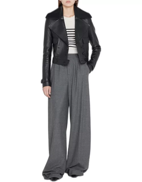 Tyr Pleated Wide-Leg Pant
