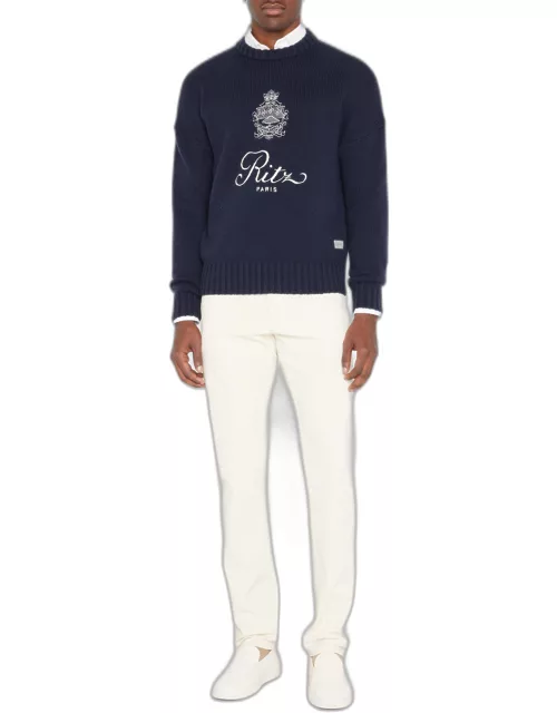 FRAME x Ritz Paris Men's Cashmere Crest Sweater