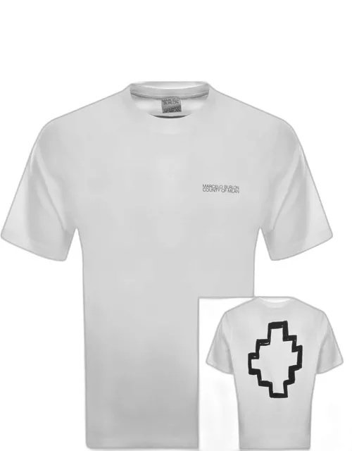 Marcelo Burlon Tempera Cross T Shirt White