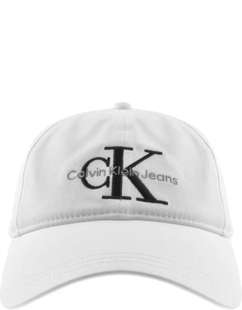 Calvin Klein Jeans Monogram Logo Cap White