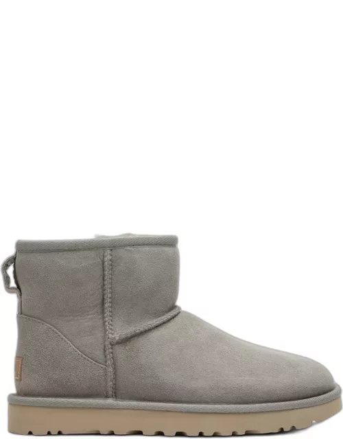 Grey suede ankle boot