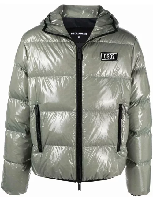 DSQUARED2 Hooded Puffer Jacket Green