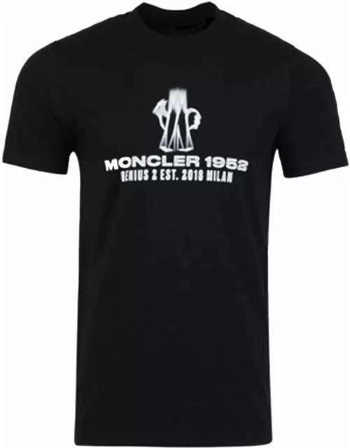 MONCLER GENIUS X 2 MONCLER 1952 Logo T-Shirt Black