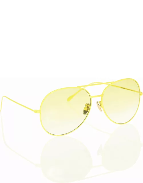 Yellow Aviator sunglasses - Mediu