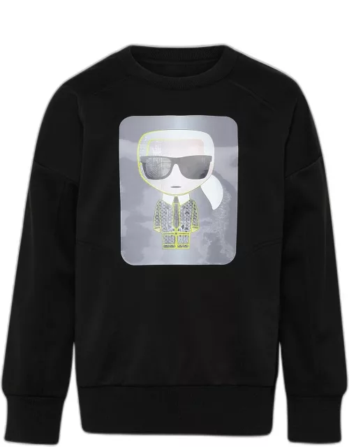 KARL LAGERFELD Black Polyester Ikonik Sweatshirt