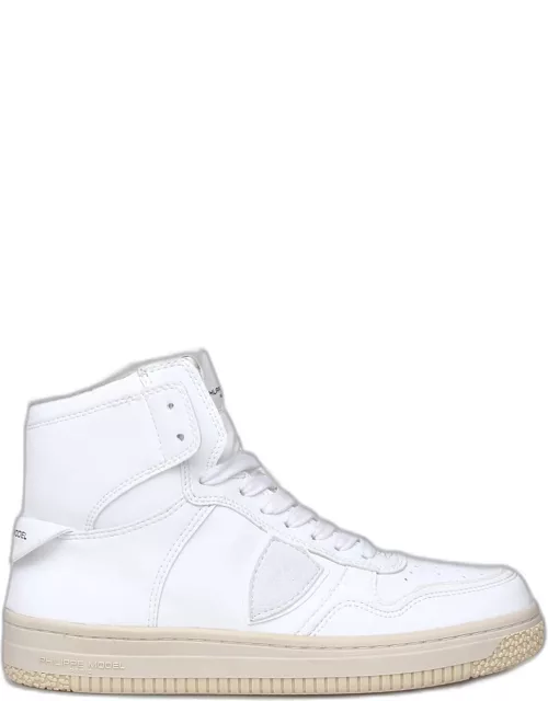PHILIPPE MODEL Lyon White Organic Cotton High-Top Sneaker