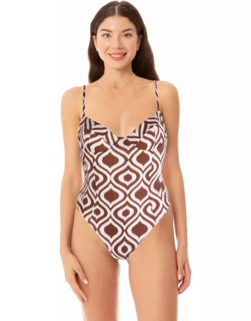 MC2 Saint Barth Woman Underwire One-piece Swimsuit With Pattern