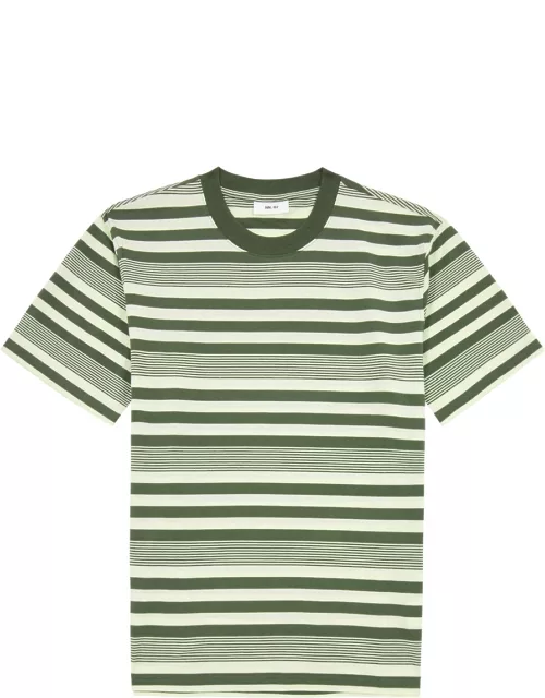 NN07 Adam Striped Stretch-jersey T-shirt - Green