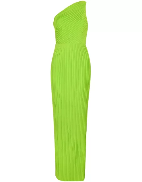 Solace London Adira Plissé Chiffon Maxi Dress - Green - 8 (UK8 / S)