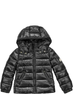 Moncler Logo Patch Hooded Down Jacket