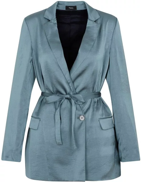 Theory Belted Double-breasted Blazer