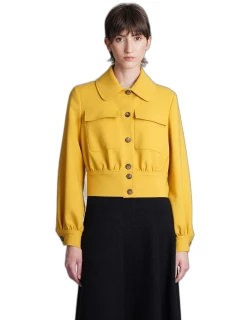 Rochas Casual Jacket In Yellow Woo