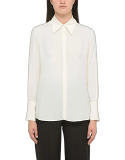 Ivory-coloured crepe shirt