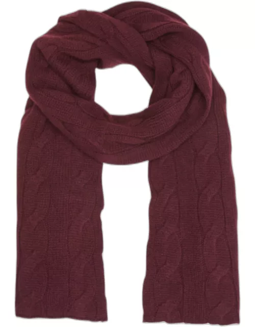 Men's Cable-Knit Cashmere Scarf