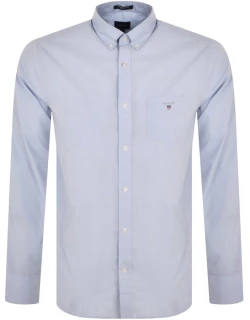 Gant Long Sleeved Broadcloth Regular Shirt Blue