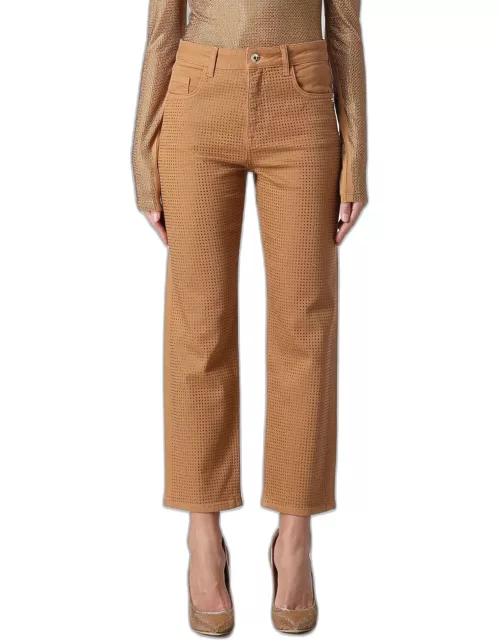 Trousers PATRIZIA PEPE Woman colour Leather