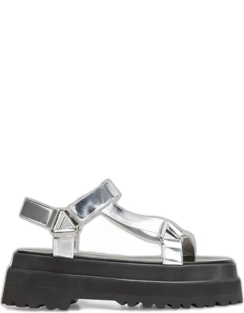 Calfskin T-Strap Sporty Sandal