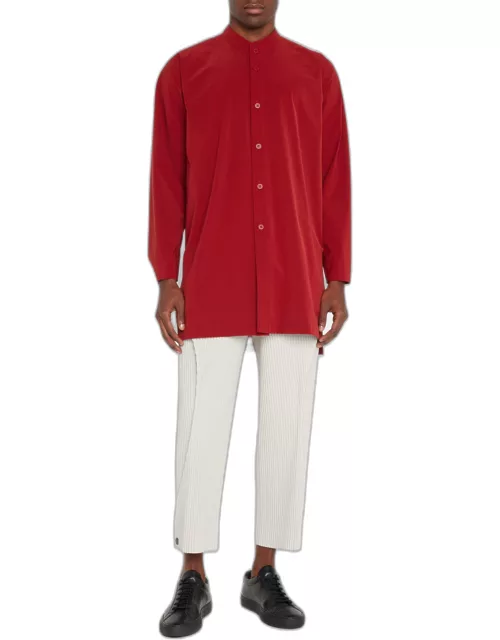 Men's Pleated Curved-Seam Pant