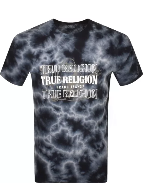 True Religion Tie Dye Logo T Shirt Black