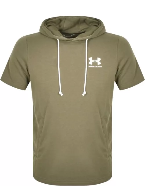 Under Armour Terry Short Sleeve Hoodie Green