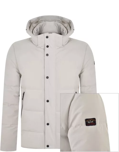 Paul And Shark Quilted Hooded Jacket White