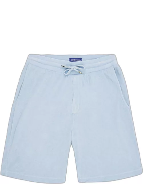 Augusto Terry Cotton Shorts Cool Blue