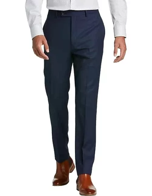 Calvin Klein Slim Fit Men's Suit Separates Pants Blue Tic