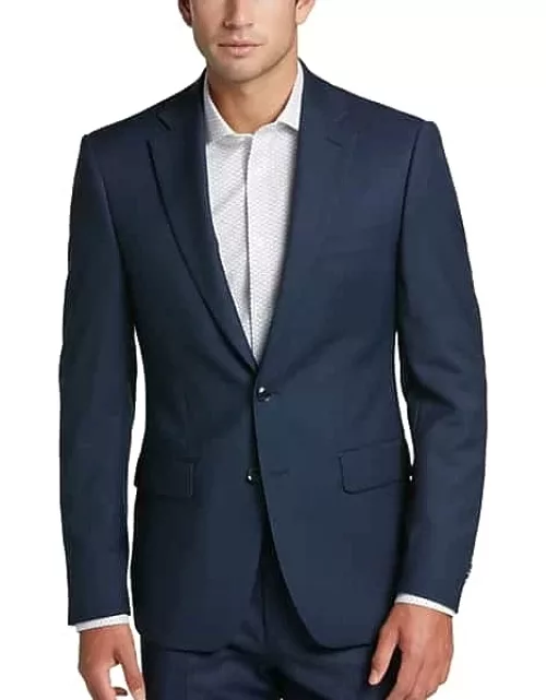 Calvin Klein Slim Fit Men's Suit Separates Jacket Blue Tic
