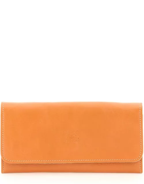 IL BISONTE DOUBLE COWHIDE LEATHER LONG WALLET