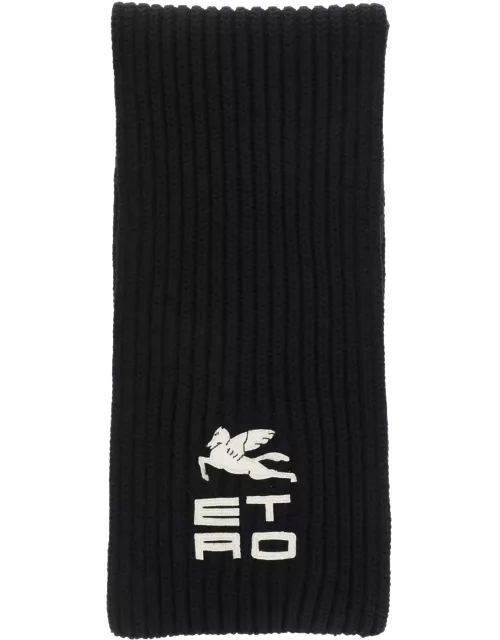 ETRO wool scarf with logo