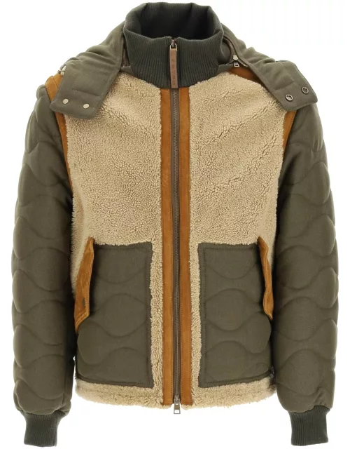 ETRO PATCHWORK JACKET IN COTTON AND SHEARLING