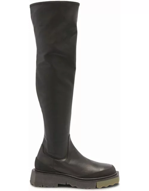 Leather high boot