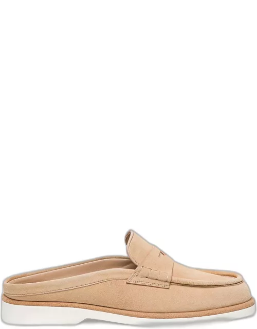Pamex Suede Penny Loafer Mule