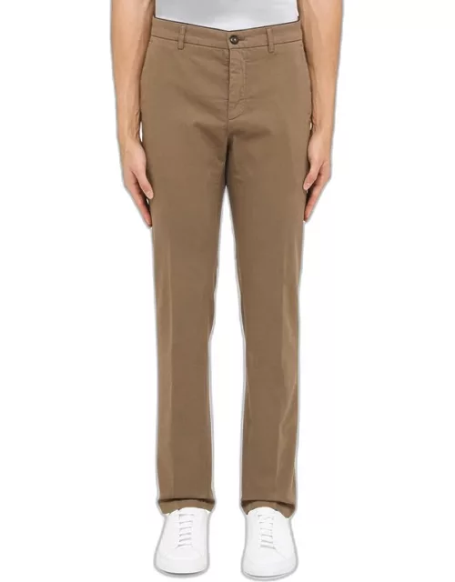 Caramel-coloured cotton chino trouser