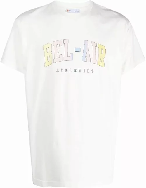 BEL-AIR ATHLETICS Logo Print T-Shirt White
