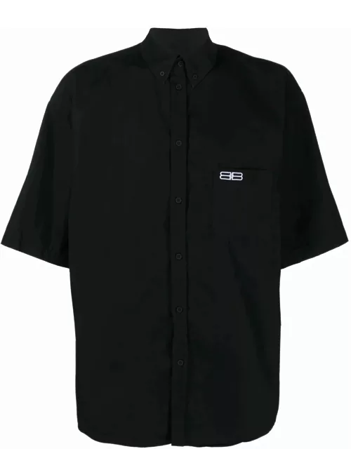 BALENCIAGA S/S Large Fit Shirt Black