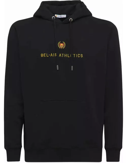 BEL-AIR ATHLETICS Logo Embroidered Hoodie Black