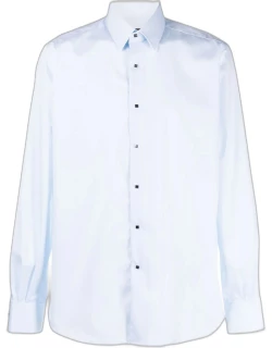 Karl Lagerfeld long-sleeved cotton shirt light blue