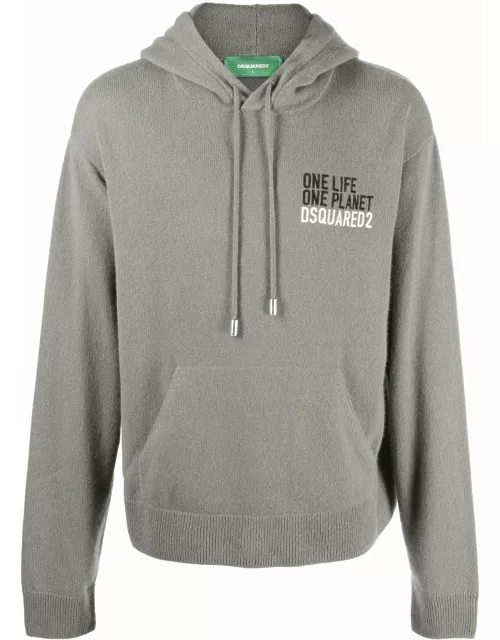 DSQUARED2 One Life One Planet Hoodie Grey