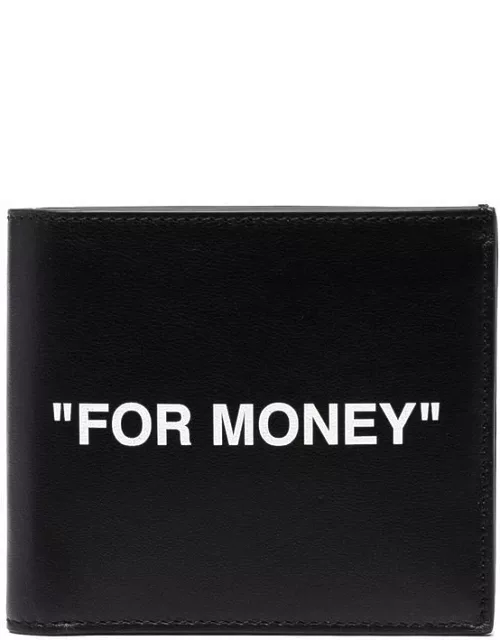 OFF-WHITE "For Money" Bi-Fold Wallet Black
